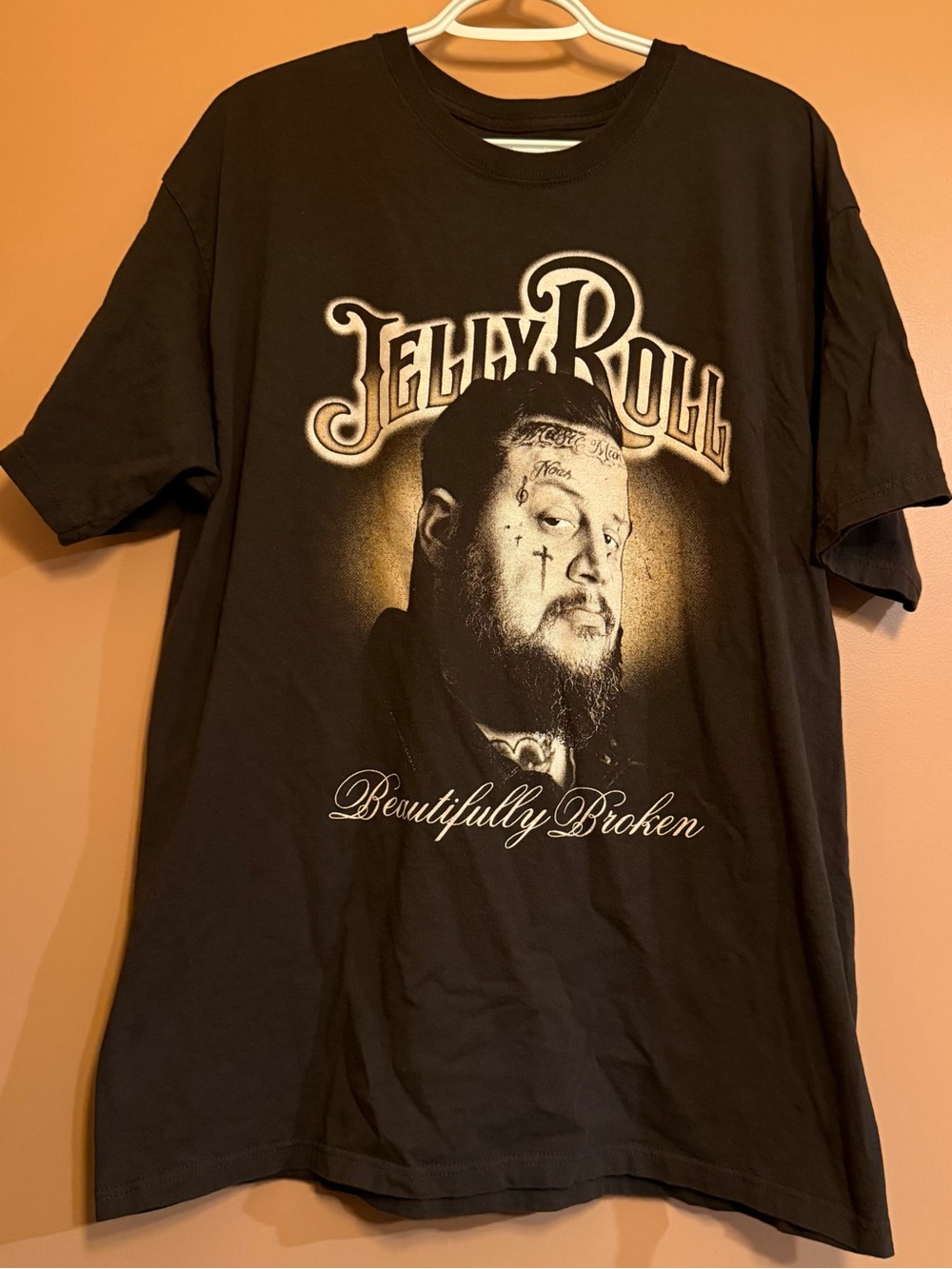 Jelly Roll Beautifully Broken Men’s XL Black Graphic Concert Music T-Shirt